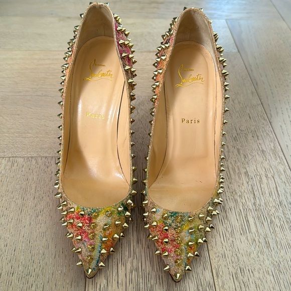 Christian Louboutin spikes heels super cool rare limited edition size 40 1/2 - Picture 5 of 7